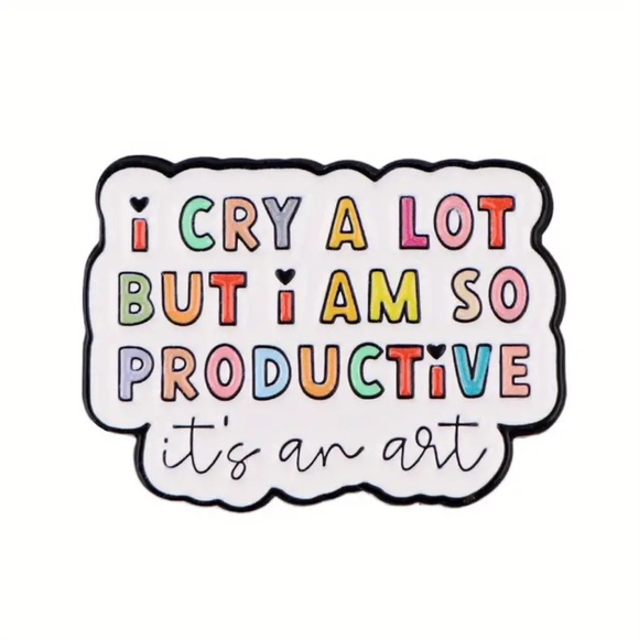 TAYLOR SWIFT inspired TTPD Pin I cry a lot but I’m so productive, it’s an art 🏰 - Picture 3 of 9